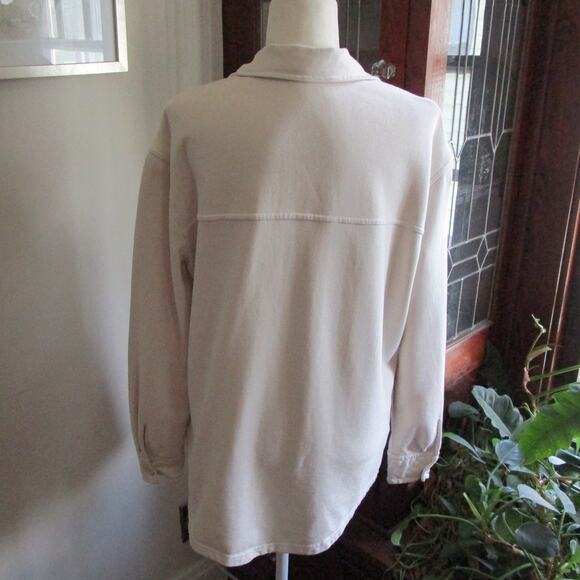 Good American Cream Cotton Shacket Oversized Button Up 1/2 S/M - Picture 7 of 17